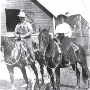 Gram Wood on horseback